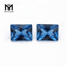 Venta al por mayor suelta nueva llegada Baguette 6 x 8 mm 120 # espinela sintética azul