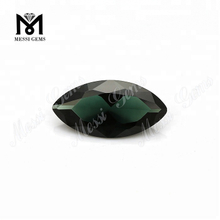 Piedra preciosa suelta #152 Marquise Cut Piedra de espinela sintética verde oscuro