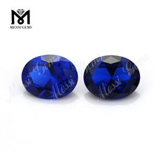 Piedra de espinela sintética forma ovalada 10x12mm 113 # piedra preciosa de espinela azul