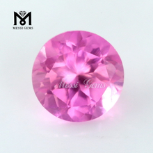 Venta al por mayor Rubí sintético de curundum de color de forma redonda de 8 mm para anillo
