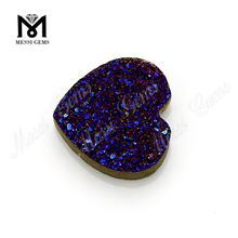 Druzy piedra en forma de corazón color amatista ágata druzy natural