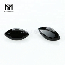 Piedra marquesa suelta de 3,5 x 7 mm cortada a máquina, piedra de espinela negra natural, precio
