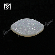 Venta al por mayor Opal White Druzy Marquise Stone / Opal White Druzy Agate