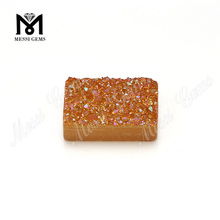 Piedra Druzy chapada en baguette de piedra de ágata de color ámbar al por mayor