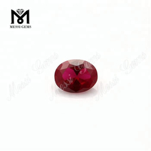 Piedras preciosas de corindón rojo de color rubí sintético suelto #7