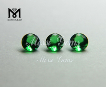 Precio de fábrica Buen pulido Piedras redondas de pasta de cristal verde esmeralda de 3,75 mm