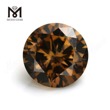 Venta al por mayor Cubic Zirconia Precio Sintético Redondo 4.0mm Marrón CZ Piedra