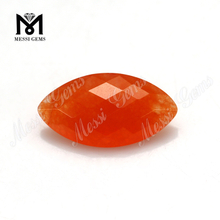 piedras de jade rojo de Malasia en forma de marquesa facetada