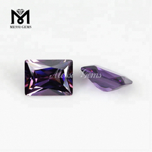 6*8 amatista piedra preciosa suelta corte baguette circonita cúbica