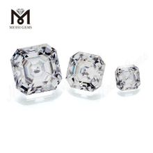 Juego de colores o fuego Piedra preciosa suelta DEF White Diamante de moissanita de corte Asscher Calor