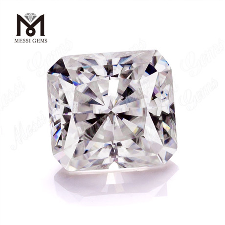 Corte radiante de color D sintético 10x10mm blanco vvs moissanite piedras de diamante sueltas