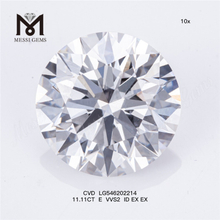 11.11CT E VVS2 ID EX EX diamante de laboratorio más grande CVD LG546202214