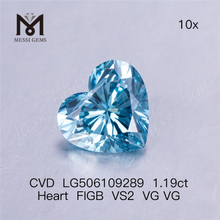 1.19ct Corazón FIGB VS2 VG VG diamantes de colores sintéticos CVD LG506109289