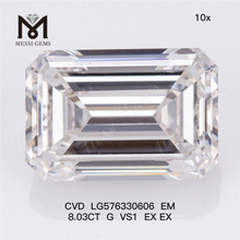 8.03CT G VS1 EX EX EM laboratorio creado diamante simulado CVD LG576330606