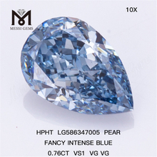0.76CT VS1 VG VG HPHT PS Diamante azul intenso elegante LG586347005