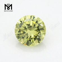 Piedras de zirconia peridoto sueltas redondas de todos los tamaños al por mayor 1 comprador