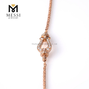 DEF VVS moissanite pulsera mujer K Rose Gold Jewelry Bracelet