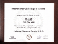 Certificados de clasificador de diamantes pulidos IGI