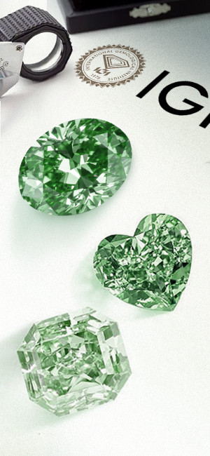 diamante de color verde