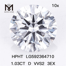 1.03CT D VVS2 3EX diamantes hthp al por mayor LG592364710 