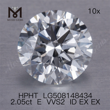2.05CT E vvs lab diamonds RD Cut hpht diamantes precio al por mayor