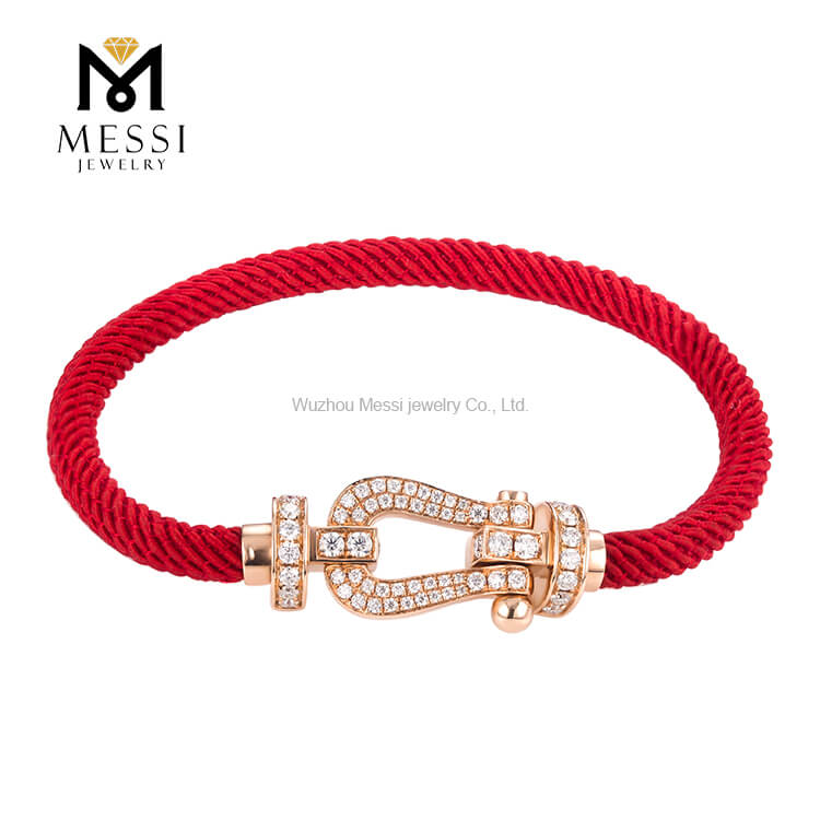 Moissanite pulsera oro rosa mujer joyería regalo cadena fiesta Unisex Oem pulsera de moda