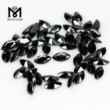 Piedras de zirconia cúbica negra de 3,5x7 mm de corte marquesa a precio mayorista