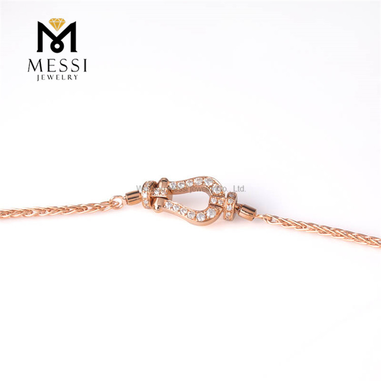 DEF VVS moissanite pulsera mujer K Rose Gold Jewelry Bracelet
