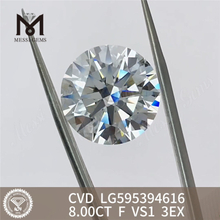 Diamante CVD de 8 ct F VS1 3EX Diamante hecho por el hombre LG595394616